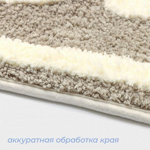 Коврик для ванной и туалета SAVANNA Bath, 50x80 см, бежевый