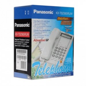 Телефон PANASONIC KX-TS2365RUW, память 30 ном., ЖК дисплей с