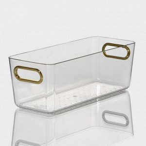 Контейнер для хранения LaDо́m «Нежность», 28x11x9.5 см, прозрачный