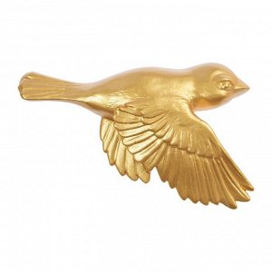 Декор настенный, гипсовое панно "Птицы" 5 шт, золотые