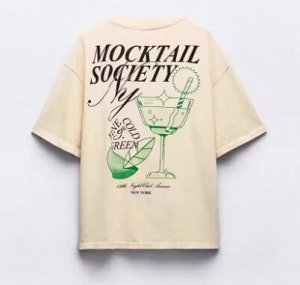 ФУТБОЛКА ИЗ ТКАНИ С ЭФФЕКТОМ ПОТЕРТОСТИ С ПРИНТОМ арт. 5643362 300, желтый