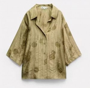 РУБАШКА OVERSIZE JACQUARD — ZW COLLECTION арт. 4786046 515, оливковый
