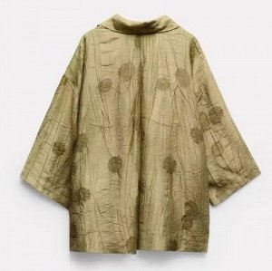 РУБАШКА OVERSIZE JACQUARD — ZW COLLECTION арт. 4786046 515, оливковый
