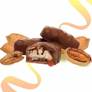 Конфеты "пекан и мягкая карамель" в молочной шоколадной глазури (упаковка 150 г)