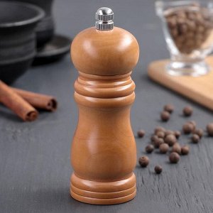 Мельница для специй Доляна, 13.5x4.5 см, металлический механизм, бежевая