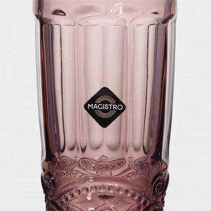 Набор бокалов из стекла для шампанского Magistro «Ла-Манш», 160 мл, 7x20 см, 6 шт, цвет розовый