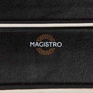 Блюдо для подачи Magistro Pietra lunare, 30x10 см, фарфор, чёрное
