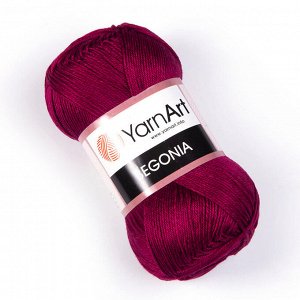 Пряжа Yarnart Begonia 100% мерсеризованный хлопок Бордо