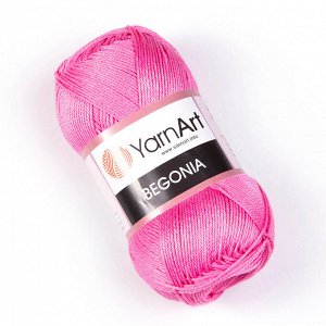 Пряжа Yarnart Begonia 100% мерсеризованный хлопок Ярко-розовый
