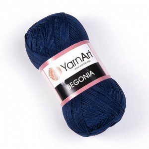 Пряжа Yarnart Begonia 100% мерсеризованный хлопок Тм. синий