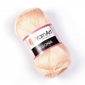 Пряжа Yarnart Begonia 100% мерсеризованный хлопок Св. персик