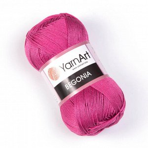 Пряжа Yarnart Begonia 100% мерсеризованный хлопок Брусника