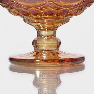Креманка стеклянная Magistro «Ла-Манш», 350 мл, 12x10,5 см цвет янтарный