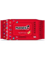 Салфетки влажные &quot;MANEKI&quot; RED, универсальные очищающие, аромат цитрусов, 50 шт./упак
