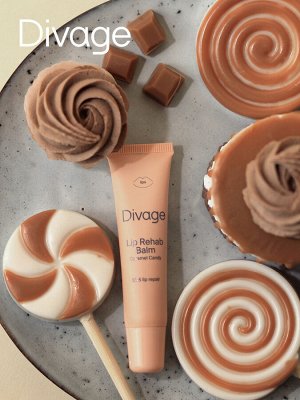 Диваж Восстанавливающий бальзам для губ карамель Lip Rehab Balm, Divage