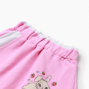 Комплект для девочки (толстовка, брюки ), цвет розовый, рост