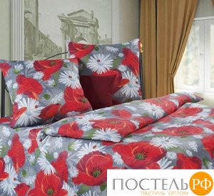 КПБ P&amp;W микрофибра &quot;Маки&quot; рис. 60 2 сп. с нав.70х70