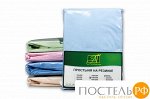 4607048010754 ПР-БО-Р-180-ГОЛ Голубая простыня Бязь однотонная на резинке 180х200х25