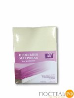 4607048010143 ПМР-МО-090 Молочный  простыня махровая на резинке 090х200+20
