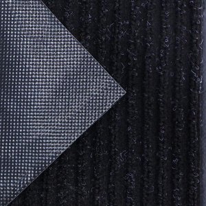 Коврик придверный влаговпитывающий, ребристый, «Стандарт», 40x60 см, цвет чёрный
