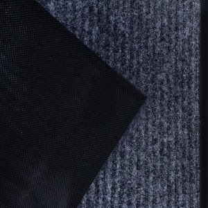 Коврик придверный влаговпитывающий, ребристый, «Стандарт», 60x90 см, серый