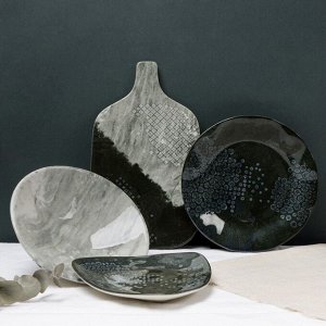 Тарелка керамическая «Стоун», 20x5.5 см, 600 мл, Dolce Ceramo