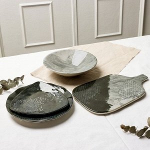 Тарелка керамическая «Стоун», 20x5.5 см, 600 мл, Dolce Ceramo