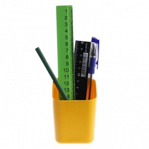 Набор подставок-стаканов для канцелярии 4шт Calligrata для ручек/линеек/карандашей, цветные