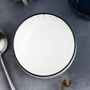 Салатник керамический «Сердечки», 11.5 х 5.6 см, 330 мл, цвет белый