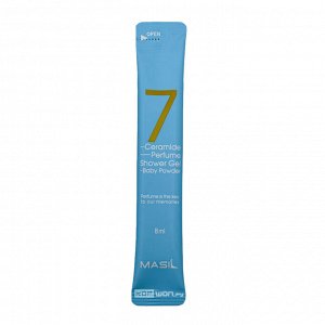 Гель для душа с ароматом детской пудры Masil 7 Ceramide Perfume Shower Gel Baby Powder, 8мл