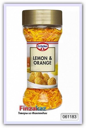 Посыпка сахарная кондитерская Dr. Oetker Lemon & orange 50 г