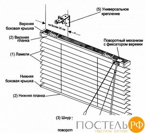 Жалюзи 9747. Горизонтальные СТАНДАРТ Золотой,25mm (алюмин) Ширина 110 см Высота 150 см Управление справа