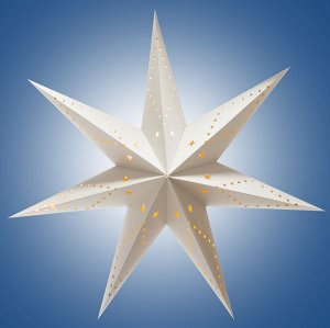 н.г.гирл.светильник "Рождественская звезда", цвет кремовый, диам.70см ,10л.LED бел., шнур 0,4м 3АА