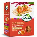 Хлебцы амарантовые &quot;Di&amp;Di&quot; с луком, без глютена, изготовленные методом экструзии, 195г