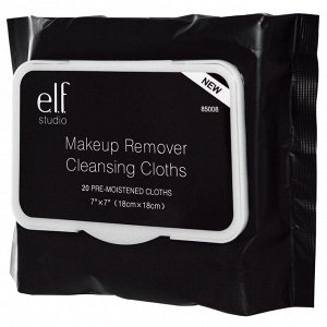 E.L.F. Cosmetics, Очищающие салфетки для снятия макияжа, 20 увлажняющих салфеток
