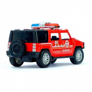 Машина металлическая "Пожарная служба", масштаб 1:43 , инерция