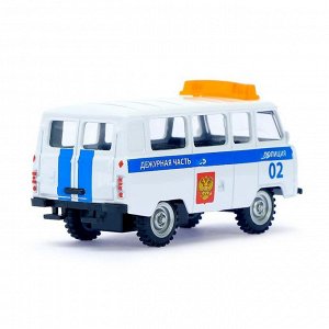 Машина металлическая «Микроавтобус полиция», инерционная, масштаб 1:43