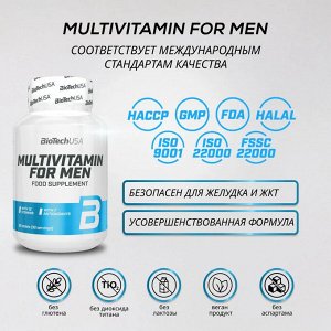 Витамины для мужчин BioTech Multivitamin for Men - 60 таблеток
