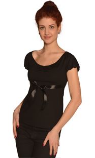2012 Блуза Вискоза - 95%, эластан - 5% Цвет: черный, отделка атласной лентой Поверхностная плотность ткани, г/м2: 220
