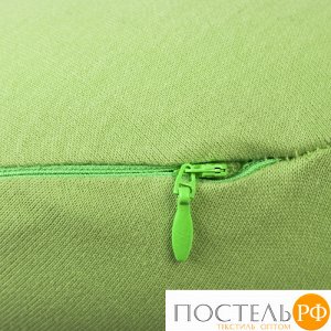 Подушка EcoRelax "Дорожная" 29х25х10, съемный чехол на молнии, трикотажная ткань, 100% хлопок "Салатовый"