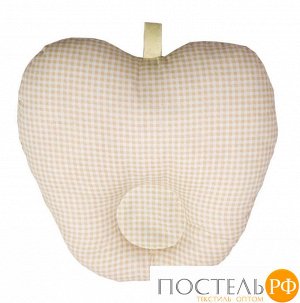 111062525-10 Анатомическая подушка для младенцем "Apple" бежевый 25x25