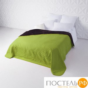 Одеяло - покрывало Sleep iX (иск.мех + одн.ткань) 180x220 Ткань: Зеленый, Мех: Коричневый