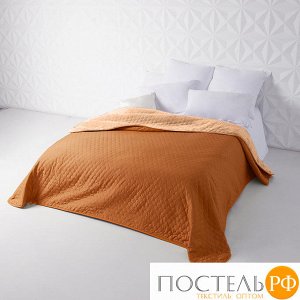 Одеяло - покрывало Sleep iX (иск.мех + одн.ткань) 180x220 Ткань: Оранжевый, Мех: Рыжий