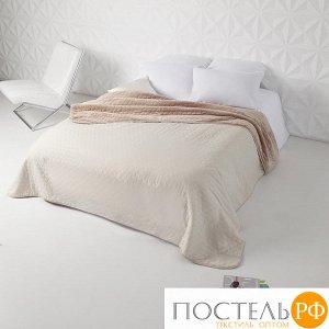 Одеяло - покрывало Sleep iX (иск.мех + одн.ткань) 180x220 Ткань: Бежевый, Мех: Темно-Бежевый