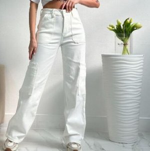 Прямые джинсы Карго ,прямого кроя ,высокая посадка ,как на фото