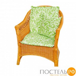125551100, Подушка на стул со спинкой, "Green Corals",  50x100см, 1шт.