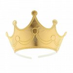 Корона карнавальная Царевна , на ободке , цвет золото