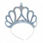 Корона карнавальная Царевна , на ободке , цвет серебро