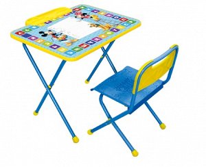 К-т мебели Disney 1- Микки Маус и друзья (стол 500+пен+стул пл) Д1М  голубой 1131
