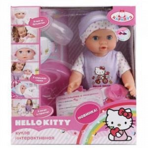 220493--Пупс "Карапуз" Hello Kitty, 25 см, с аксесс, кор.22*25*11,5